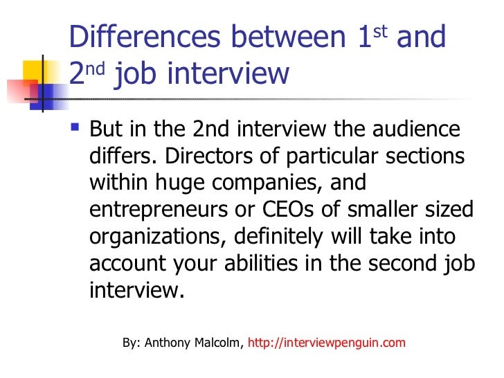 2nd job interview