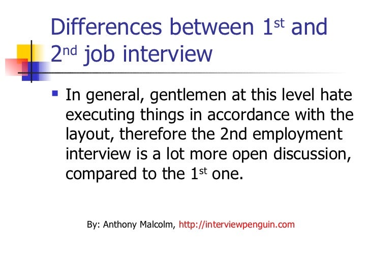 2nd job interview
