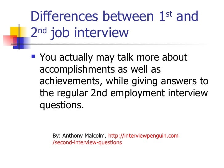2nd job interview