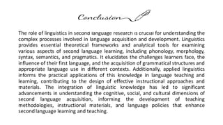 Second Language Acquisition.pdf SLA research and linguistics | PDF