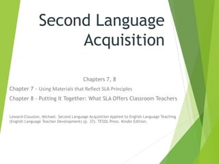 Sla Comprehension Second Language Acquisition chapter 7 8.pptx