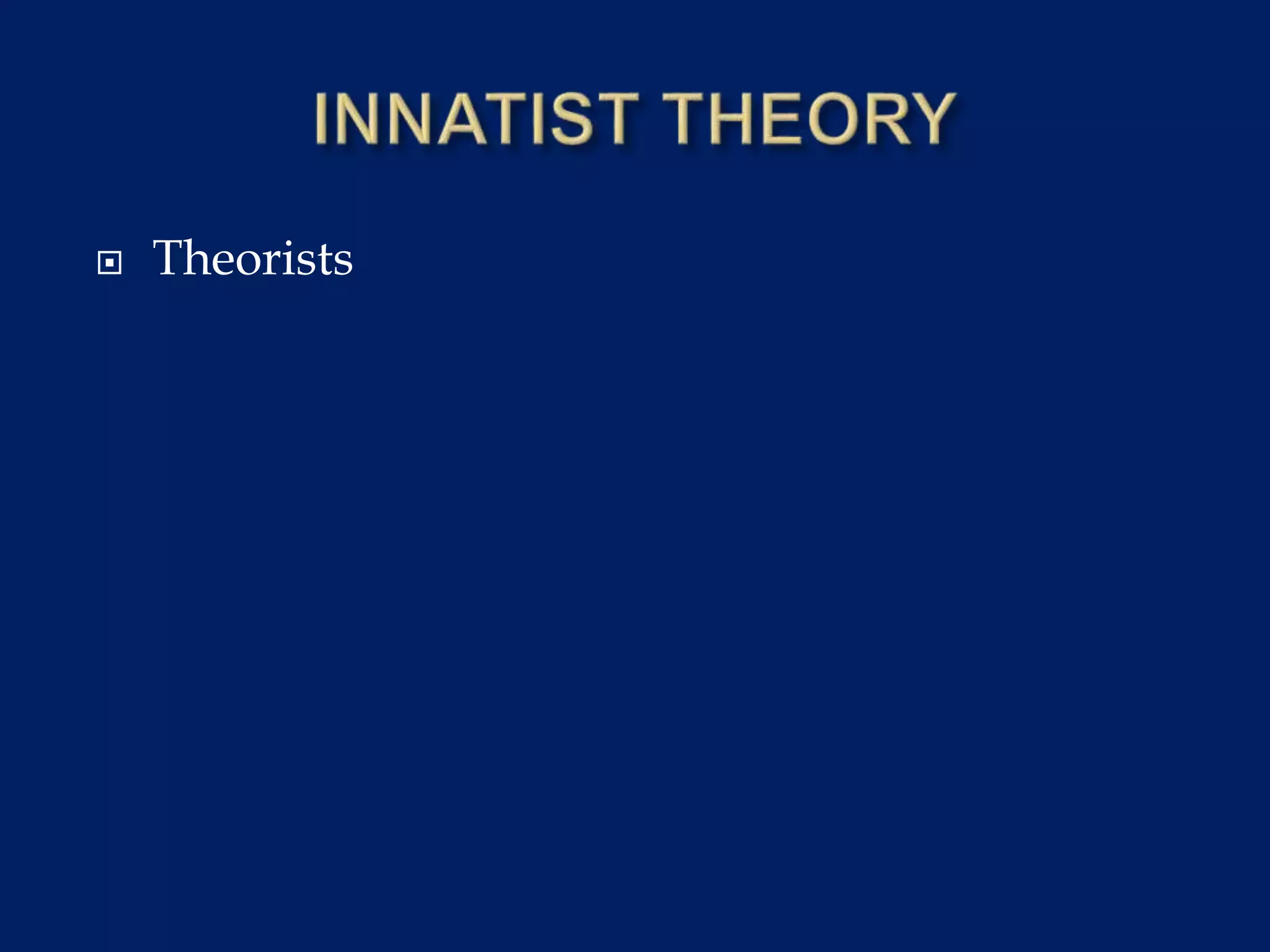  Theorists
 