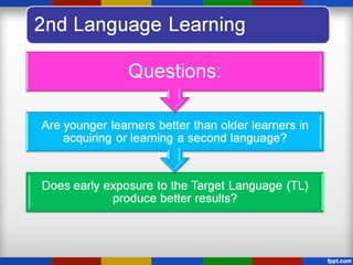 Second language learning | PPT