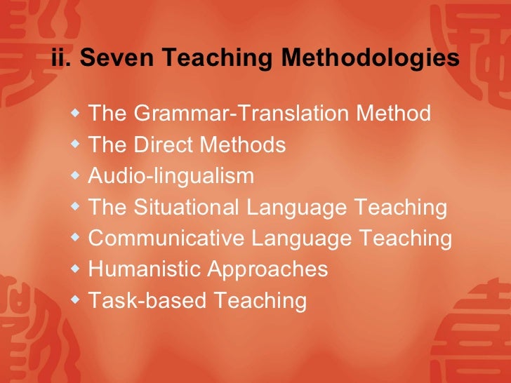 Second Language Teaching Methods