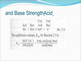 and Base Strength ِ Acid ِ 
