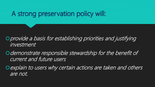 PRESERVATION PLANNING AND MANAGEMENT | PPTX