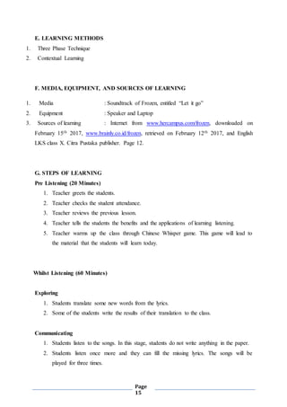 Second lesson plan of teaching practice | DOCX