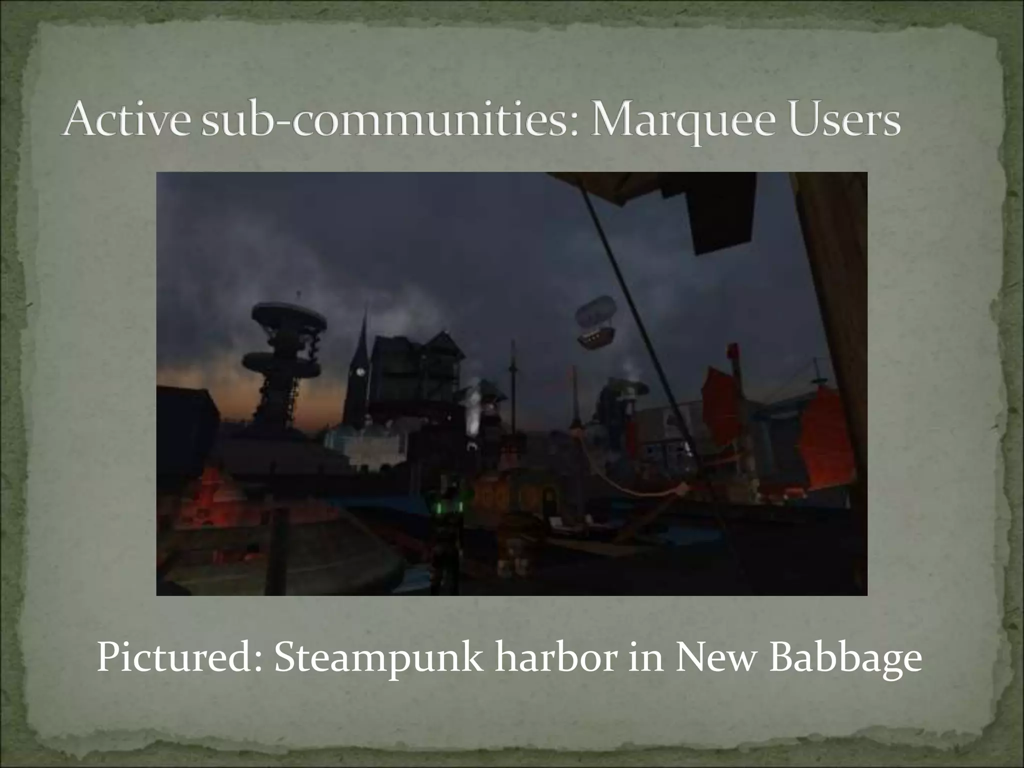 Pictured: Steampunk harbor in New Babbage
 