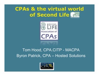 Second Life   AICPA Tech Plus