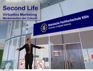 Secondlife Virtuelles Marketing Tu Kaiserslautern