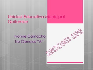 Unidad Educativa Municipal
Quitumbe


   Ivonne Camacho
   1ro Ciencias “A”
 