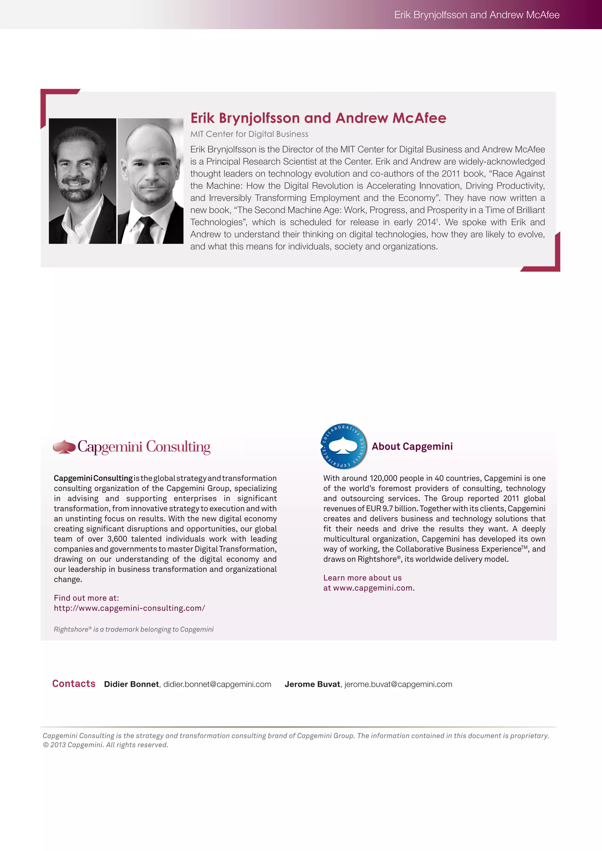 The Second Machine Age: An Industrial Revolution Powered by Digital  Technologies | PDF