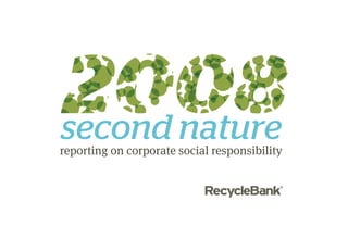reporting on corporate social responsibility
 