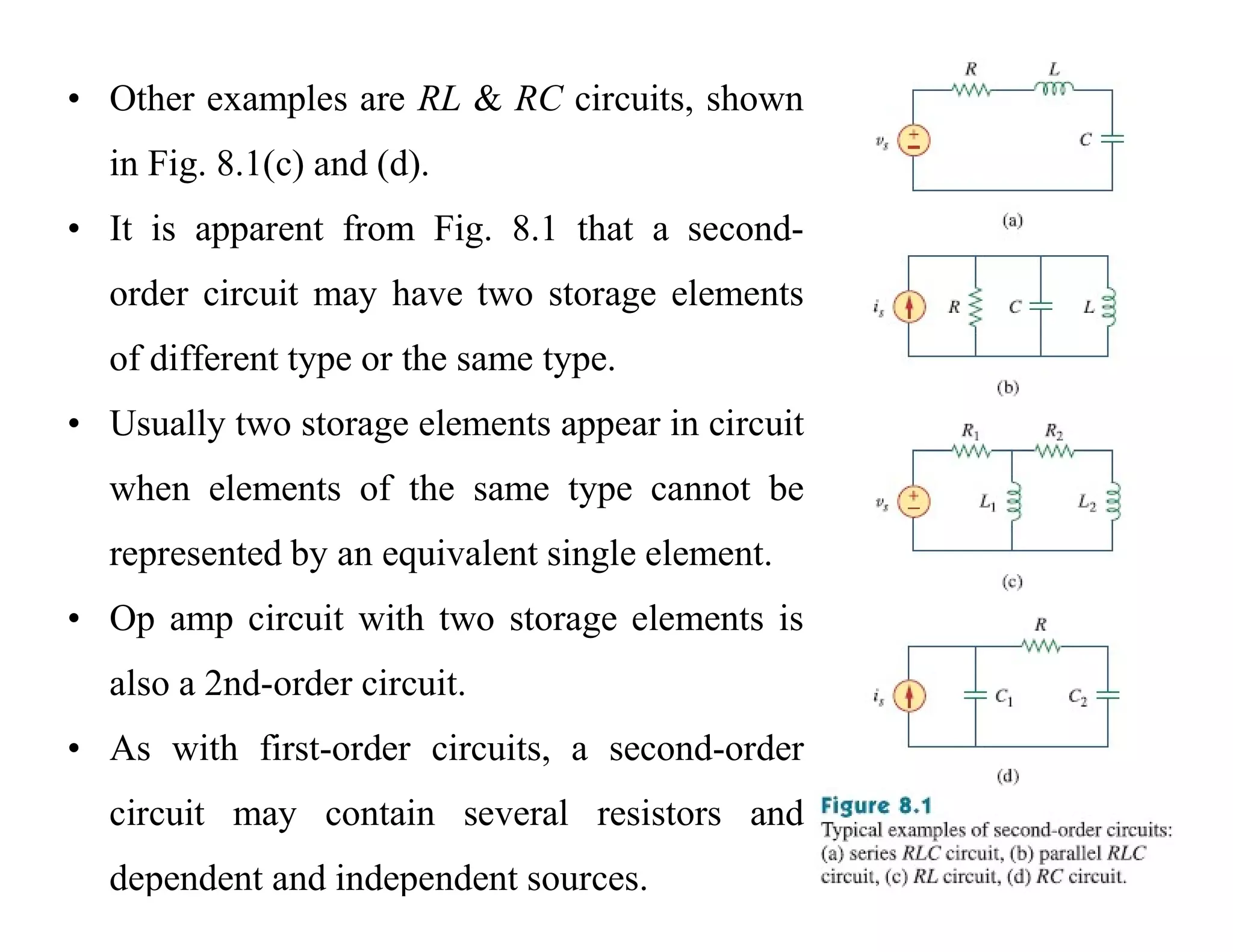 Second order circuits linear circuit analysis PDF
