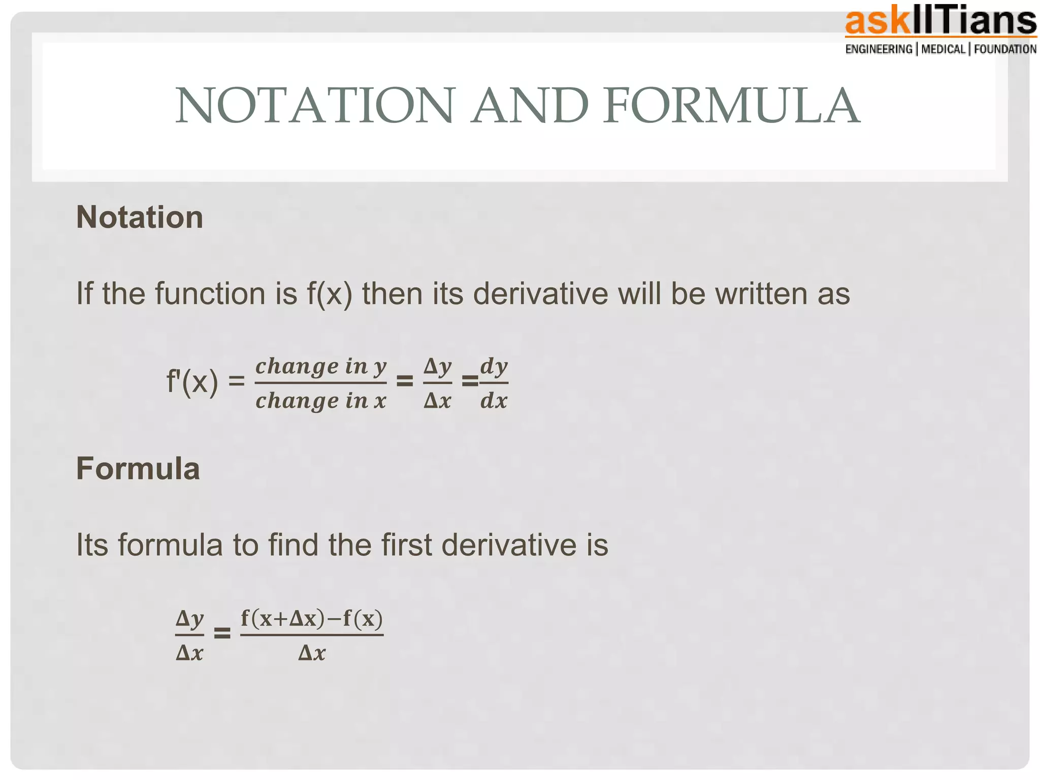 Second Order Derivative | Mathematics | PPTX