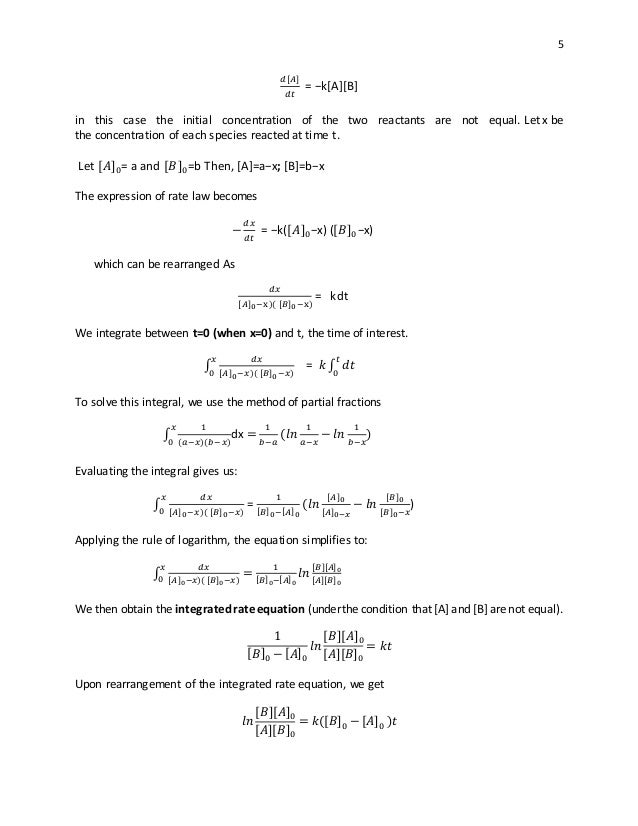 Second order reaction