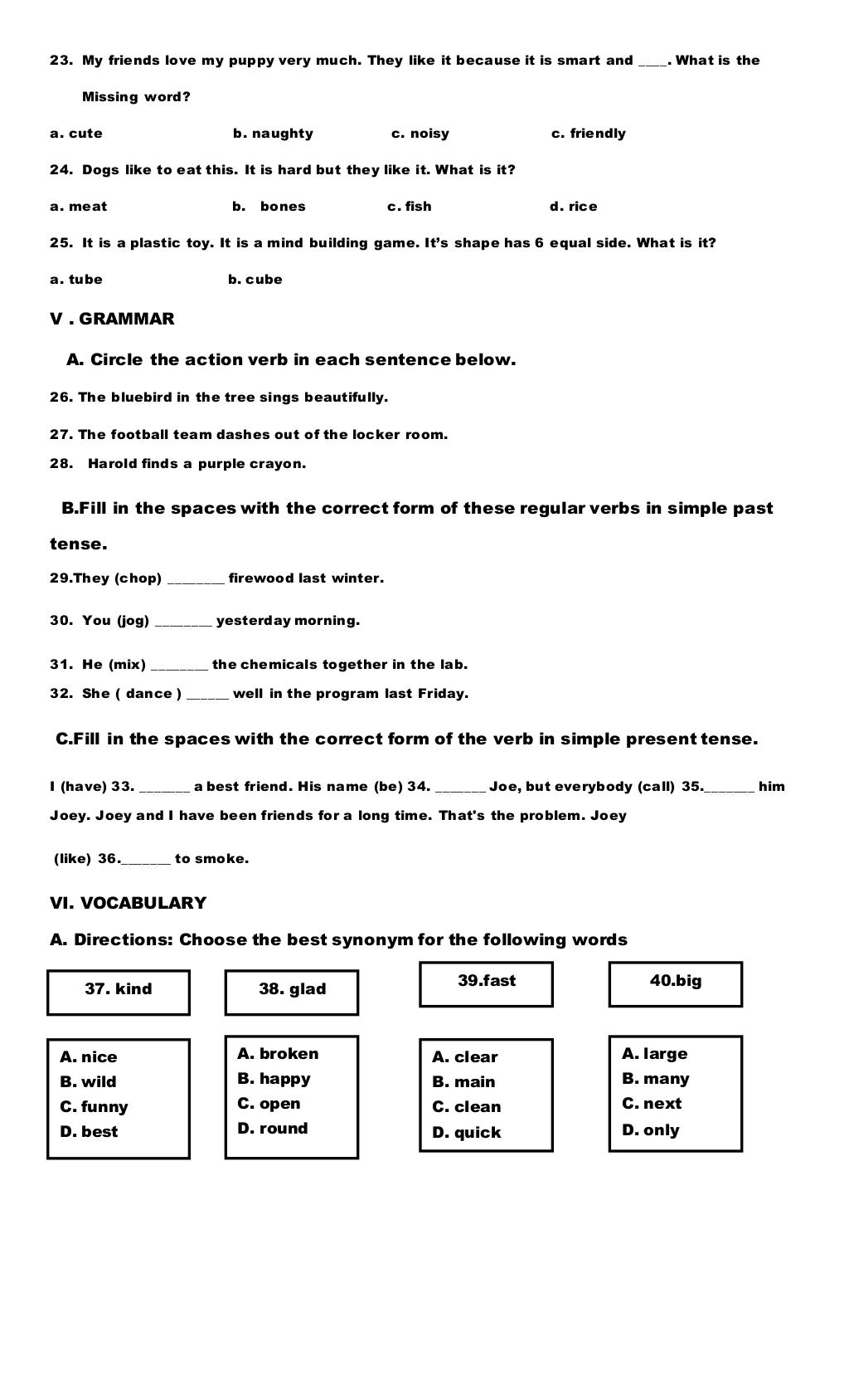 Periodical test in english image
