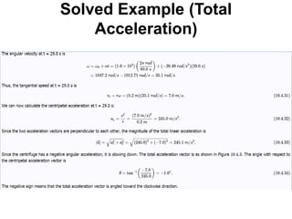 Solved Example (Total
Acceleration)
 