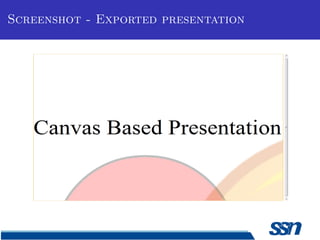 Screenshot - Exported presentation
 