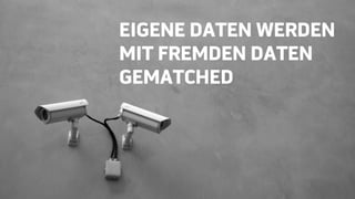 EIGENE DATEN WERDEN
MIT FREMDEN DATEN
GEMATCHED
 