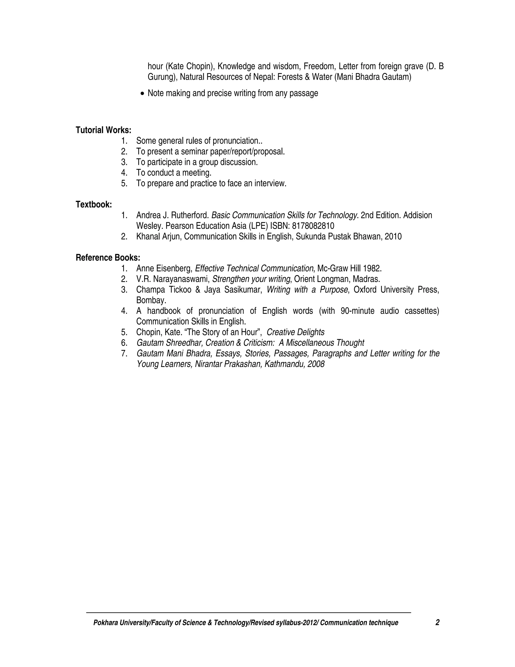 Second semester (pokhara university) | PDF