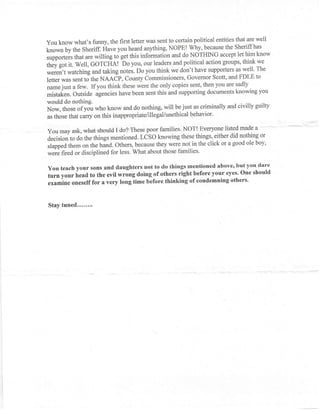 Second sheriff letter