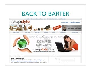 BACK TO BARTER
 