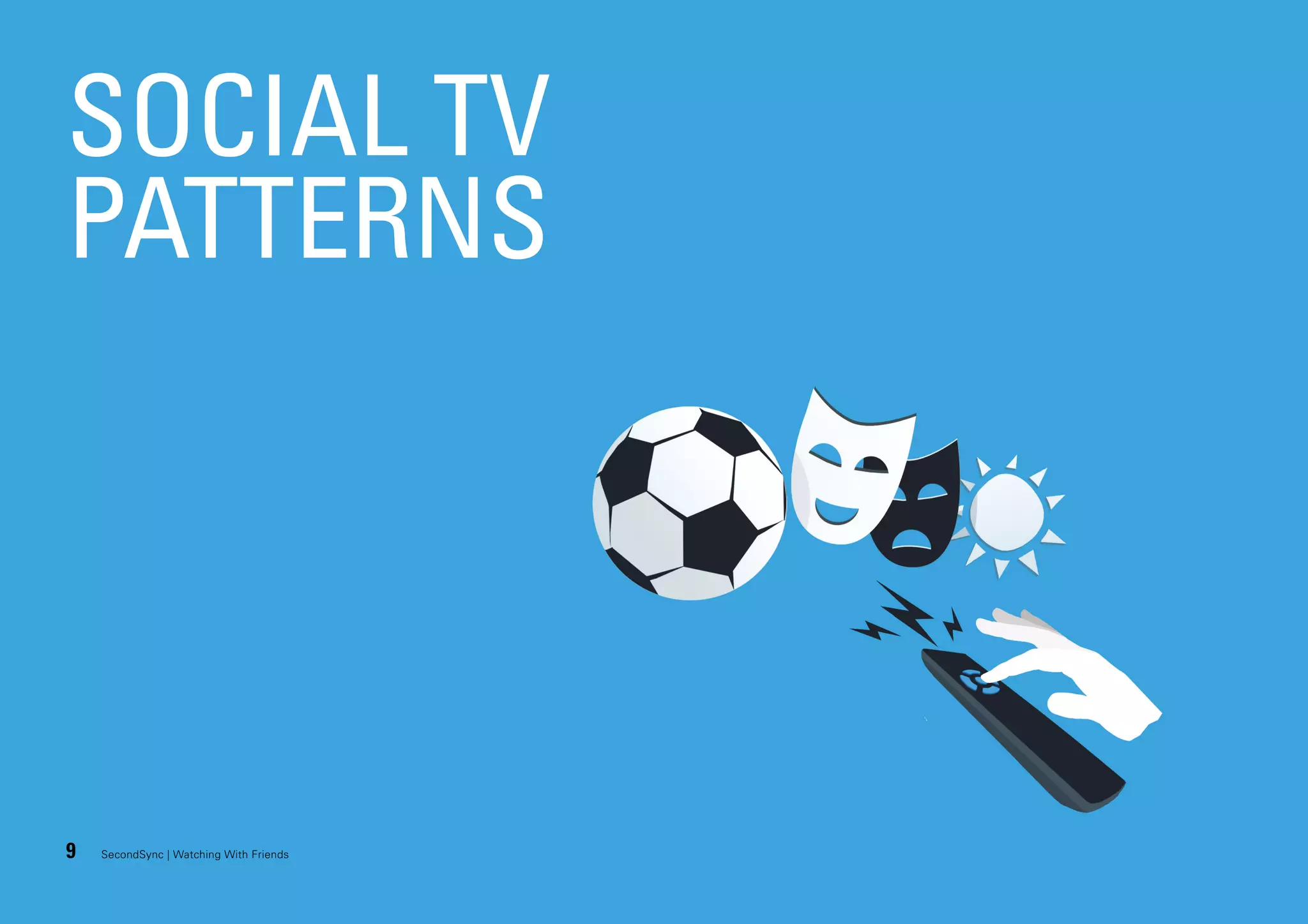 SOCIAL TV
PATTERNS

9

SecondSync | Watching With Friends

 