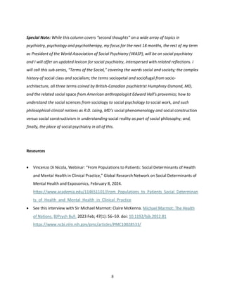 The Social Determinants of Health – Social Psychiatry’s Basic Science | PDF