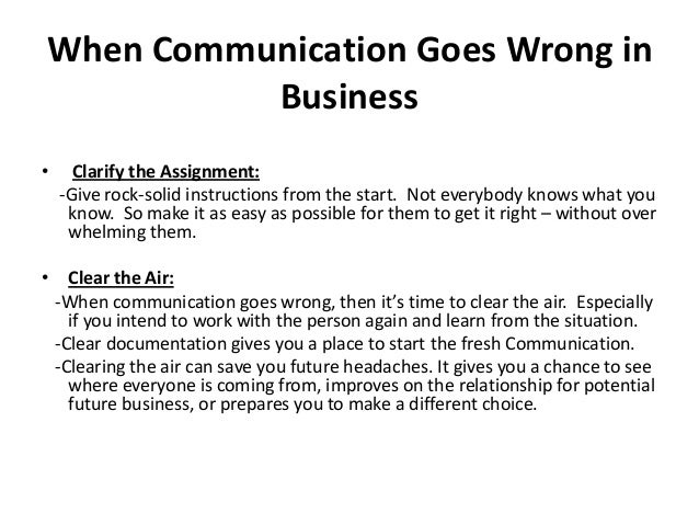 communication errors