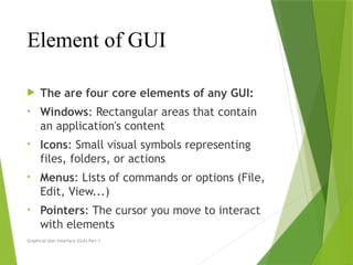 Comprehensive Introduction to Graphical User Interfaces (GUI) and Java ...