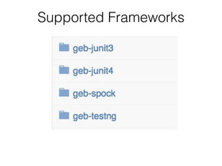 Supported Frameworks 
 