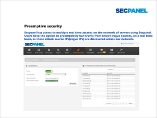 Sec Panel Secpanel | Simple to use security tool for linux servers | PPT