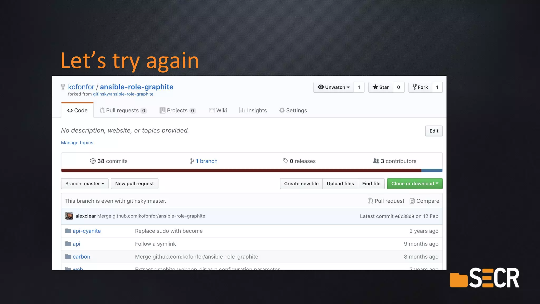 Let’s try again
● I need to configure a cluster of something
● Raise your hands if you like it!
 