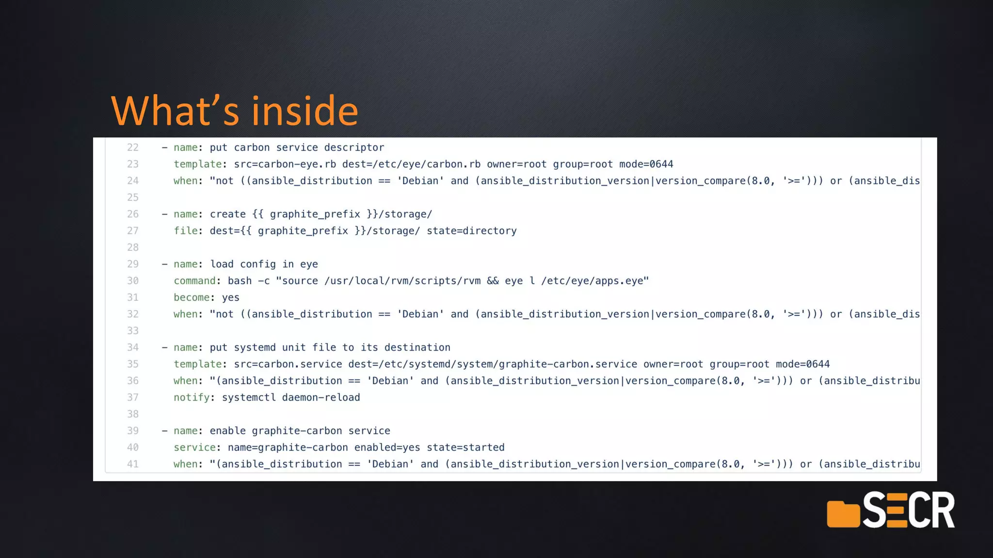 What’s inside
● I need to configure a cluster of something
● Raise your hands if you like it!
 