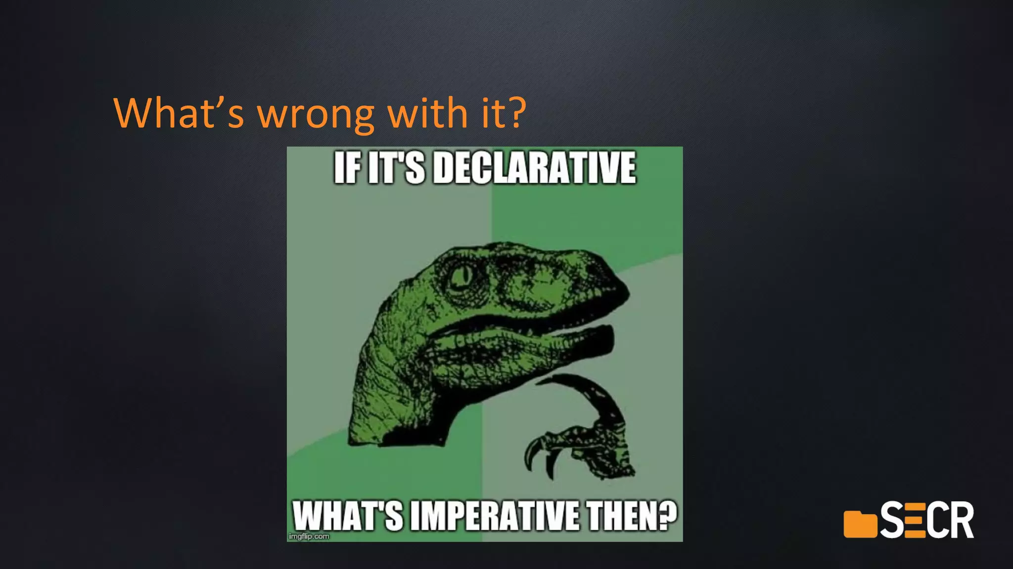 What’s wrong with it?
 