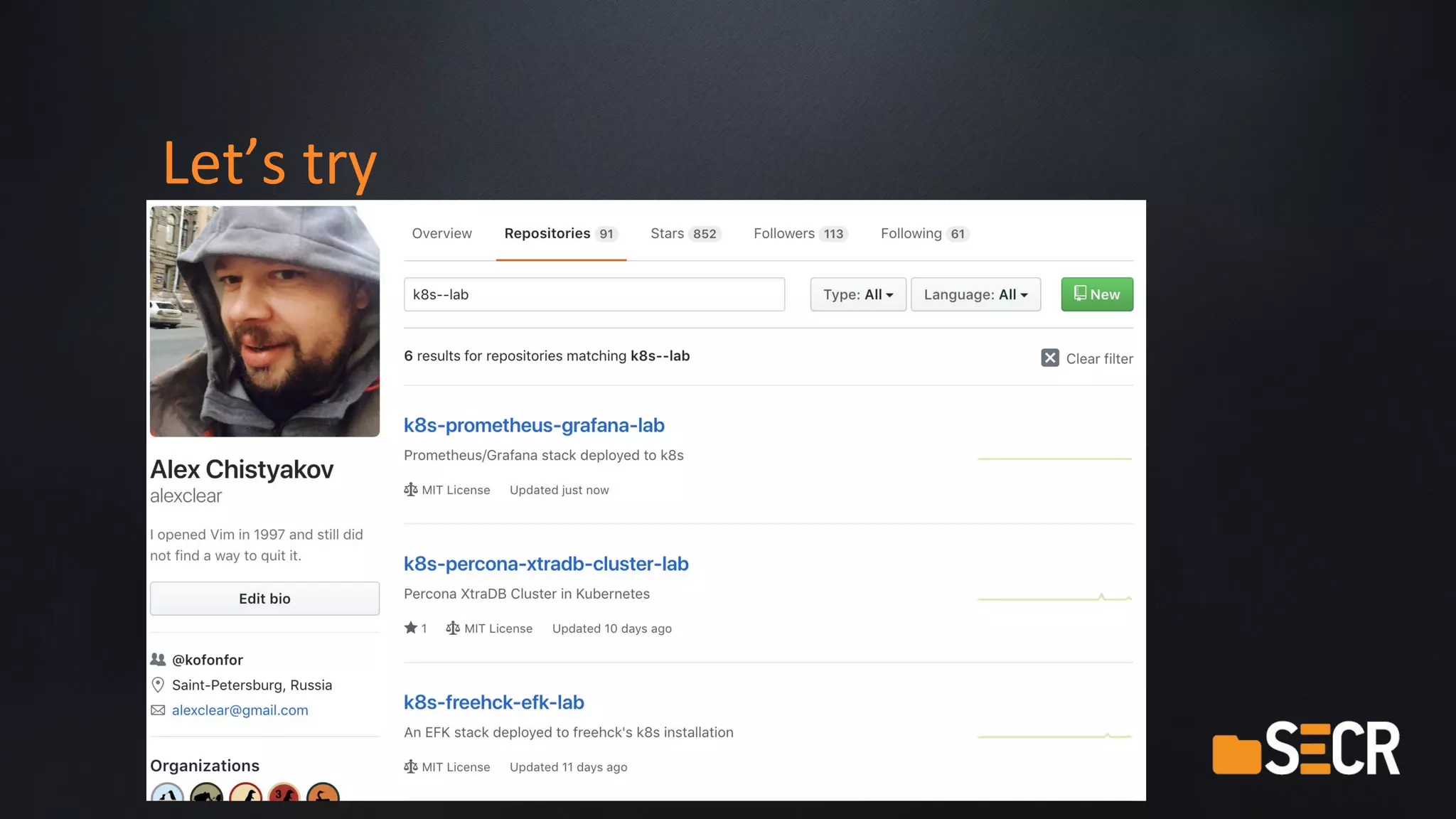Let’s try
● A microservice = a process
 