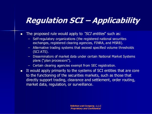 Alternative trading system regulation