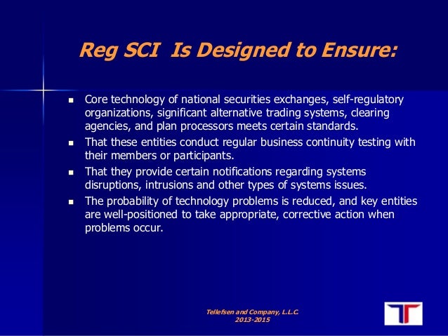 SEC Regulation SCI: Automation Review Compliance