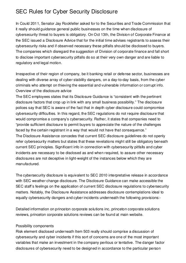 SEC Rules For Cyber Security Disclosure sec-rules-for-cyber-security-disclosure