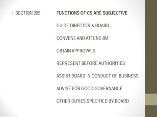 Section 205 Example Secretarial audit & certification of annual return | PDF