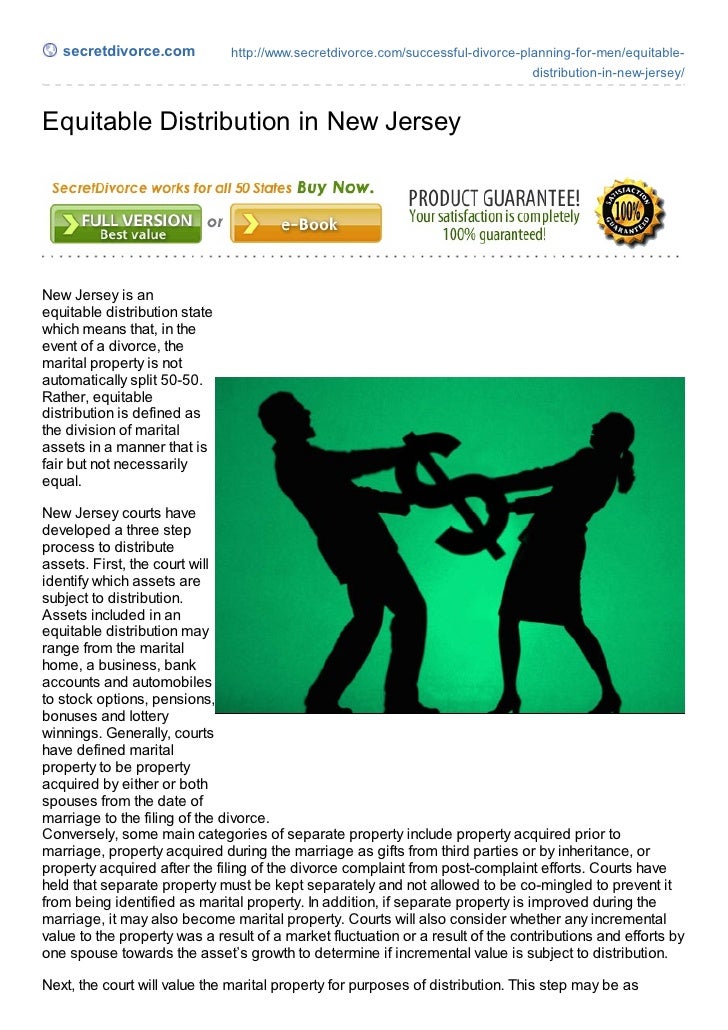 Equitable Distribution in New Jersey