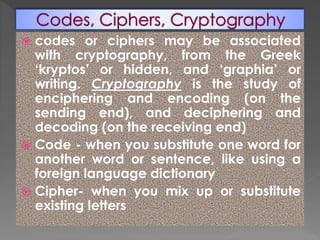 Secret language and language games | PPTX