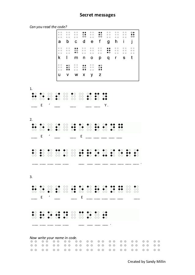 How to write braille sentences picture