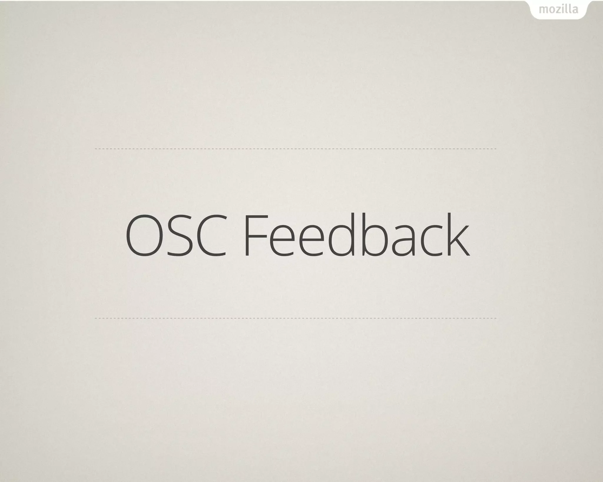 OSC Feedback
 
