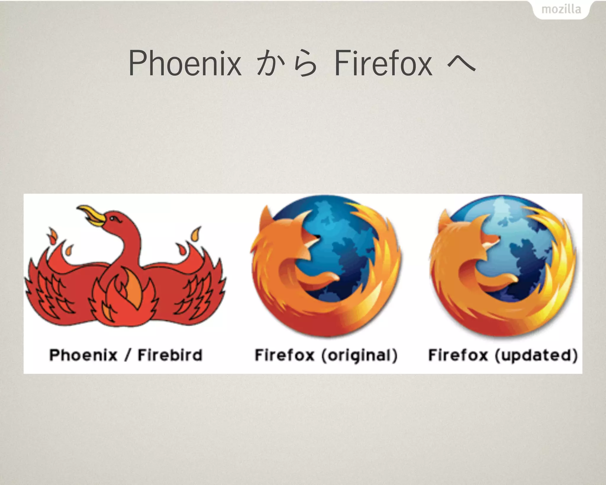 Phoenix から Firefox へ
 