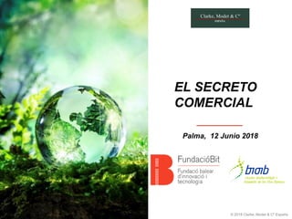 © 2018 Clarke, Modet & Cº España
EL SECRETO
COMERCIAL
Palma, 12 Junio 2018
 