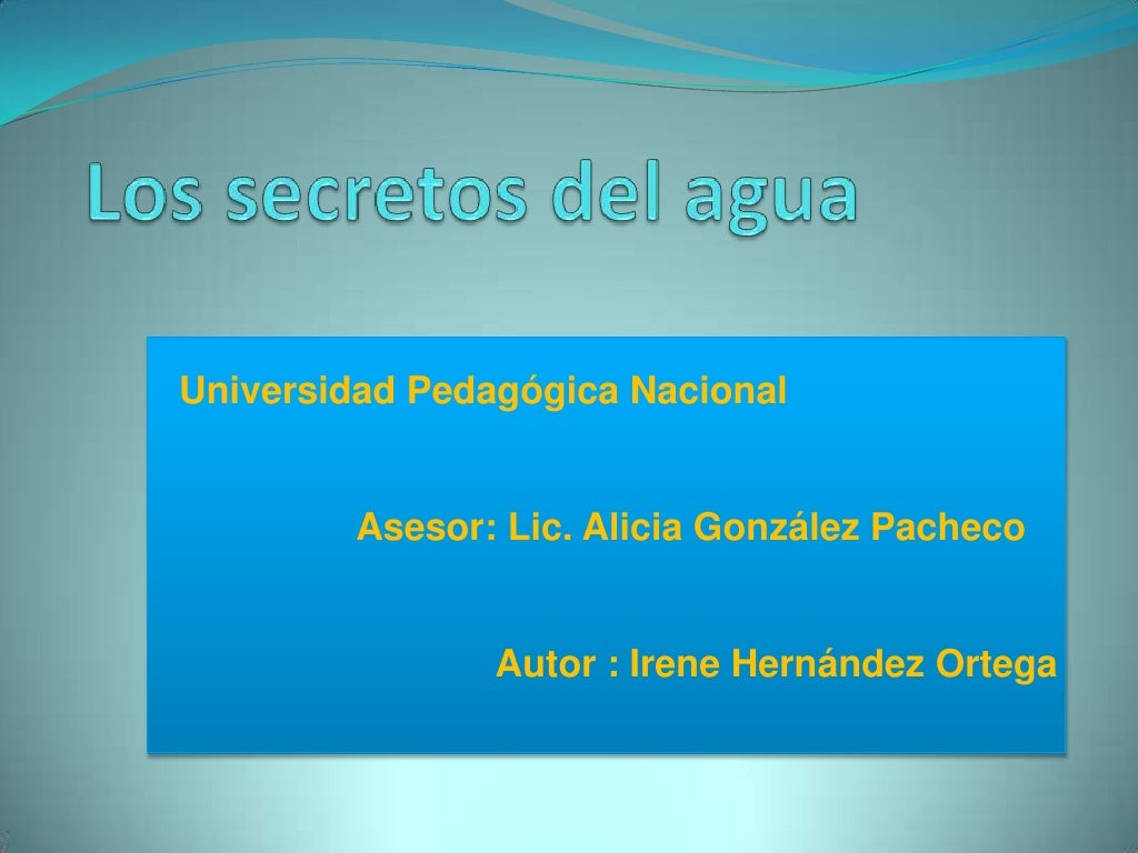 Secretos del agua