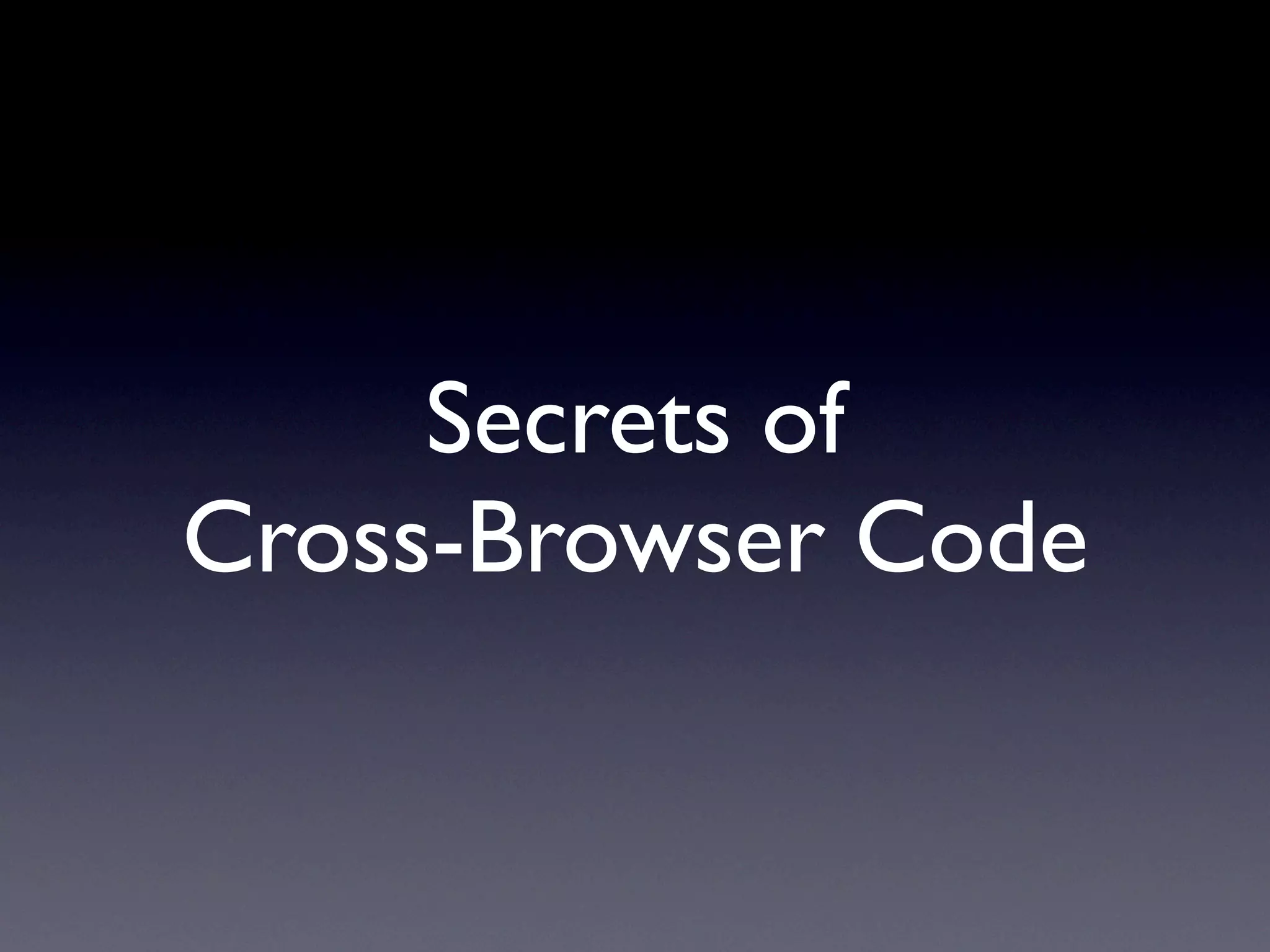 Secrets of JavaScript Libraries