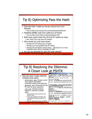 Secrets of Top Pentesters